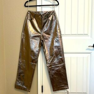 Amy Lynn faux leather pants - Size L - Metallic